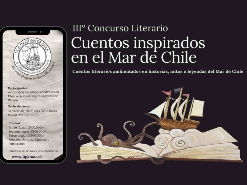 Liga Marítima de Chile lanza su IV° Concurso Literario