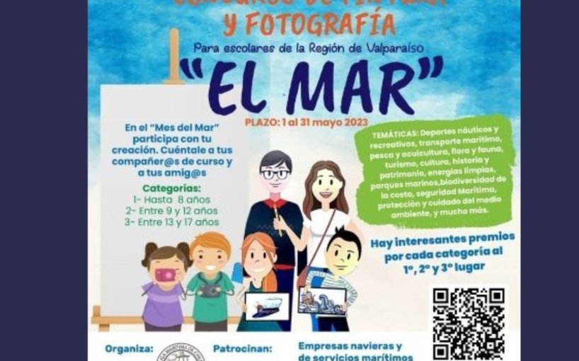 Liga Marítima de Chile lanza su tradicional Concurso Escolar de Pintura y de Fotografía ‘Mes del Mar 2023’