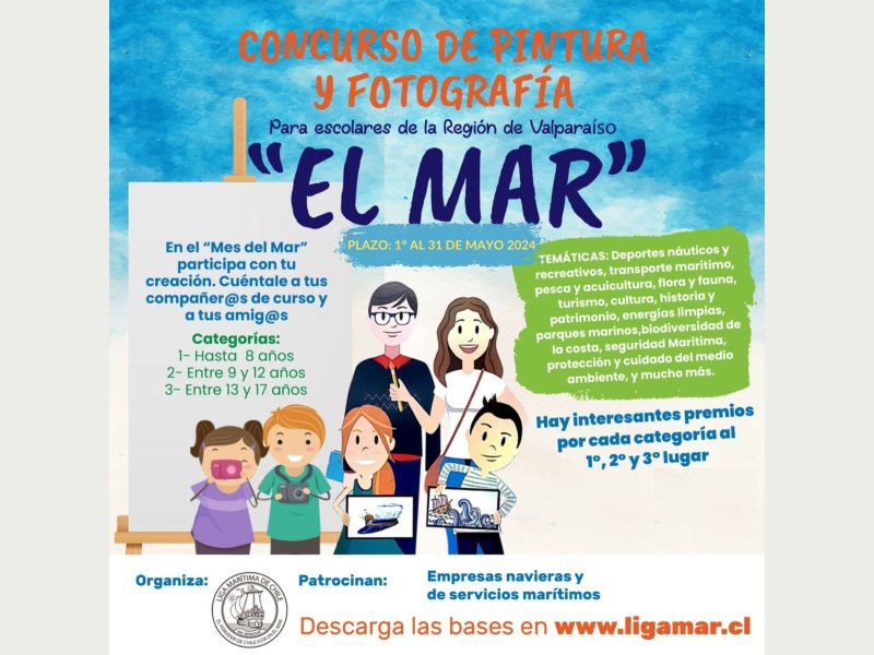 Liga Marítima conmemora el Mes del Mar con Concursos Escolares de Pintura y Fotografía