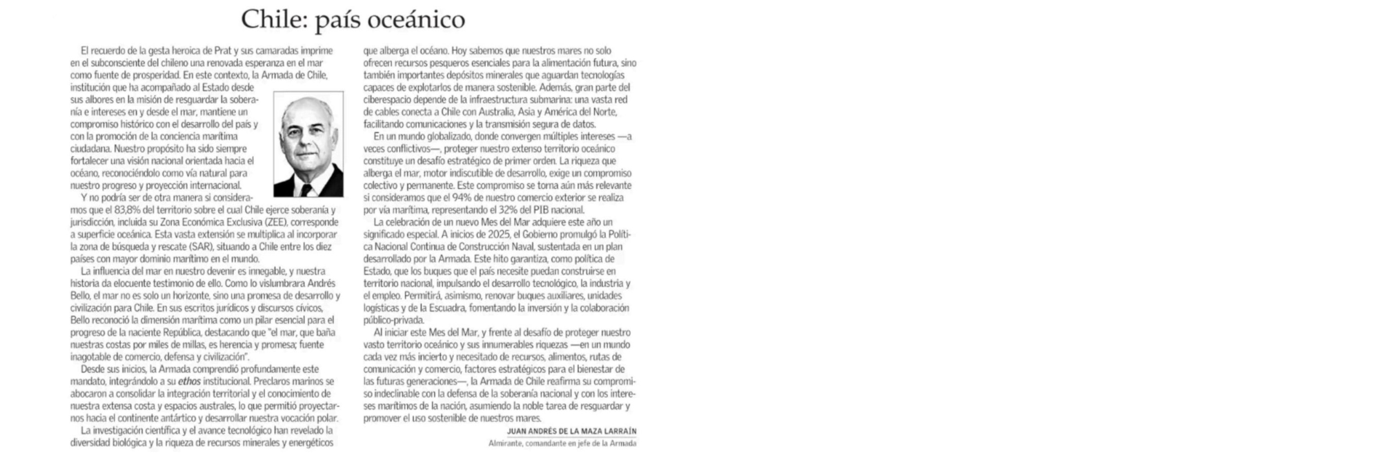 Chile: país oceánico