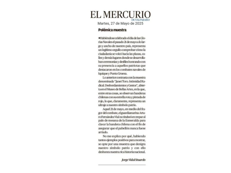 Opiniones que nos interesan: Polémica Muestra