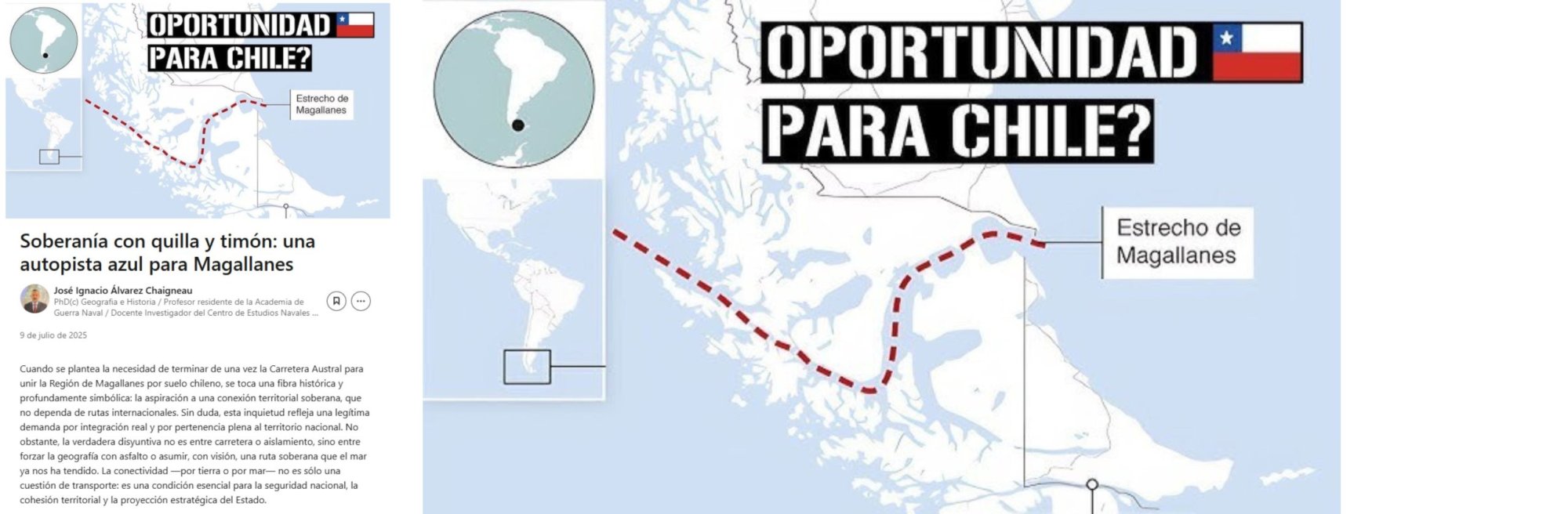 Soberanía con quilla y timón: una autopista azul para Magallanes