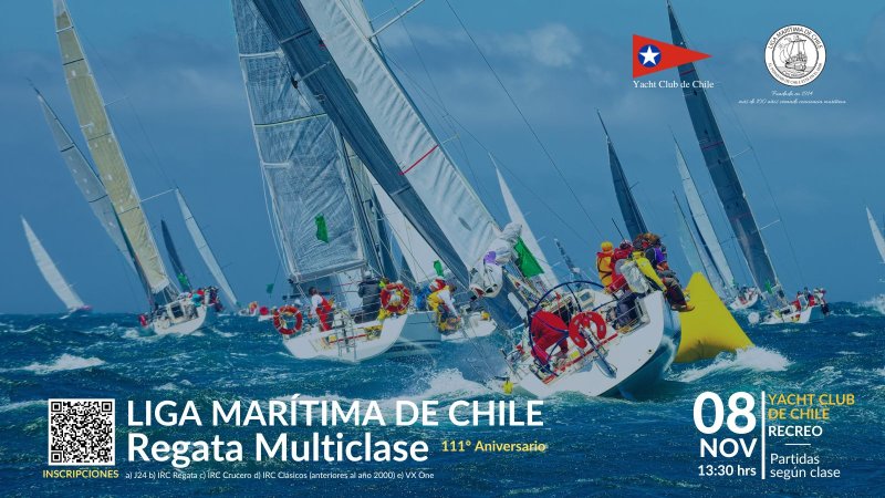 Liga Marítima de Chile realizará tradicional Regata Multiclase este sábado 8 de noviembre