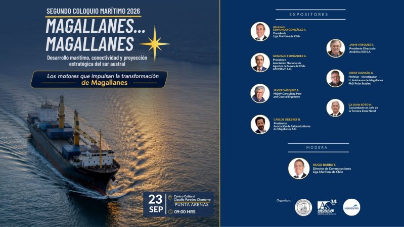 Coloquio en Punta Arenas abordará los desafíos marítimos de Magallanes y su proyección para Chile