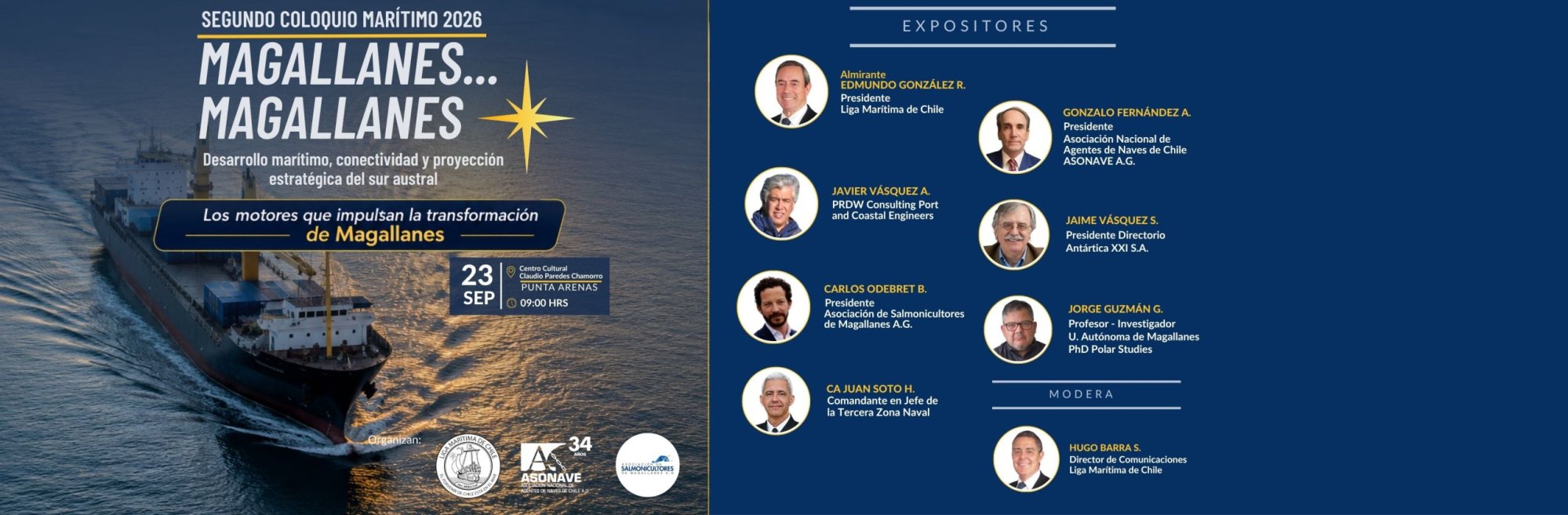 Coloquio en Punta Arenas abordará los desafíos marítimos de Magallanes y su proyección para Chile