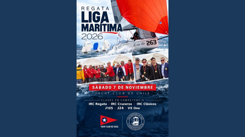Liga Marítima de Chile realizará la Regata Multiclase de su 112° Aniversario